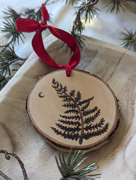 Fern & Moon ornament