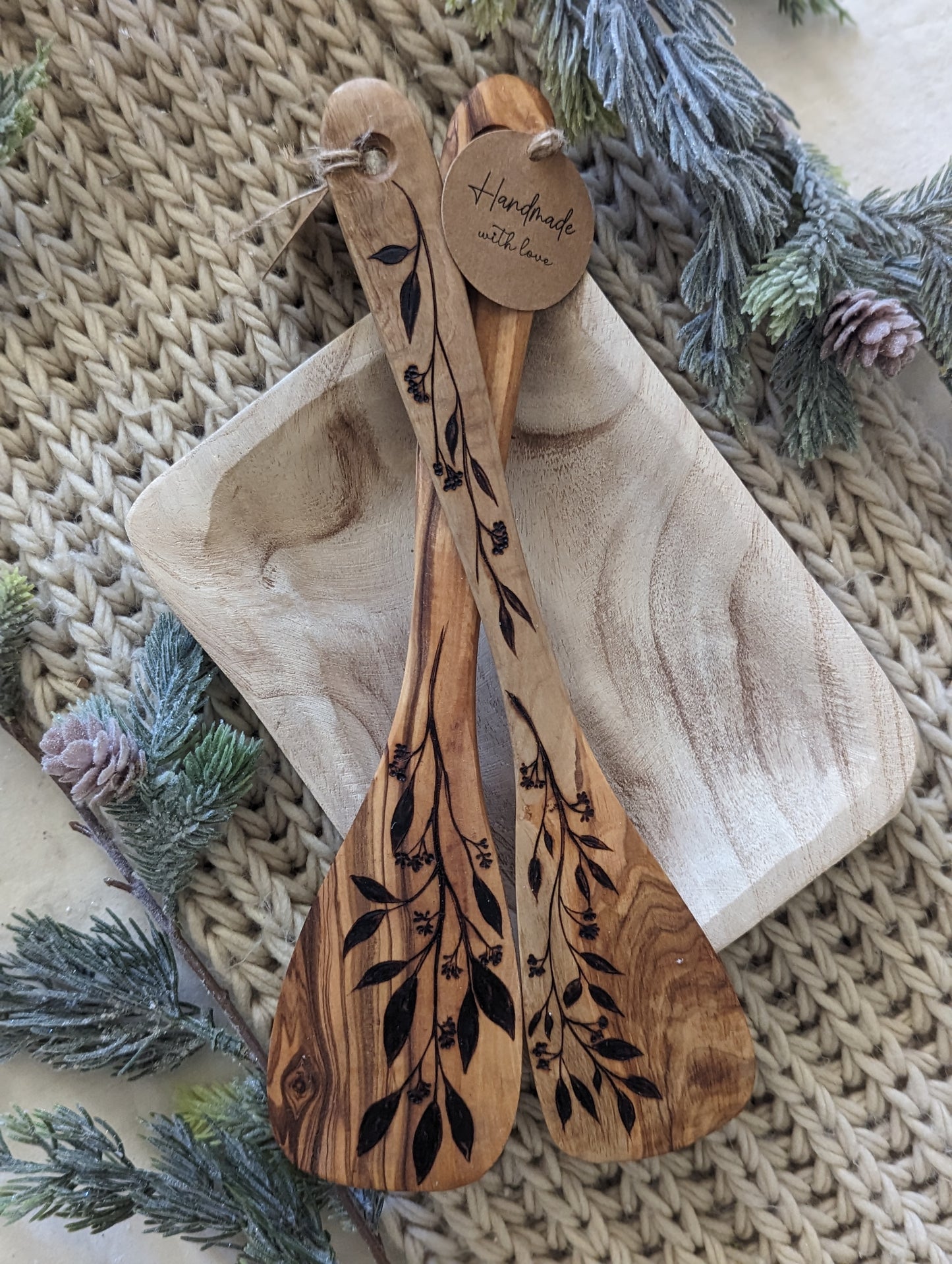 Olive wood spoons (set of two)